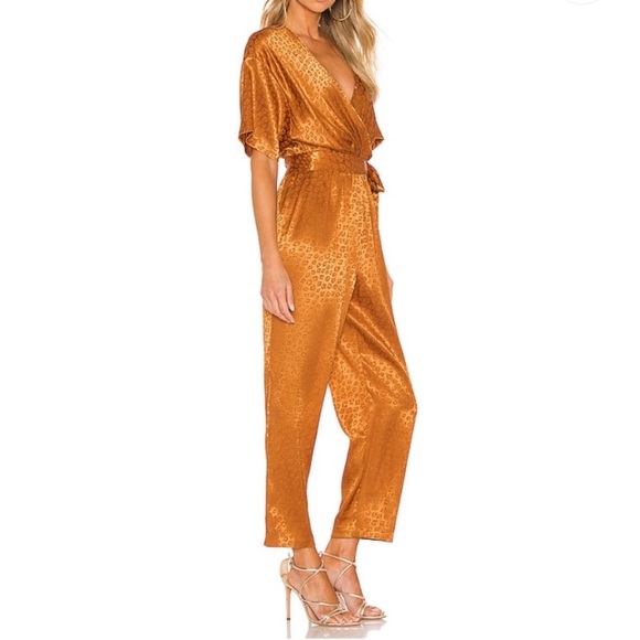 NWT Joie Tau Leopard Jumpsuit in Copper Sz Large - Picture 9 of 12